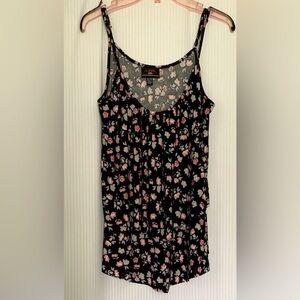 Lava Spaghetti Strap Babydoll Flowy Layer Front Top Floral Print XL